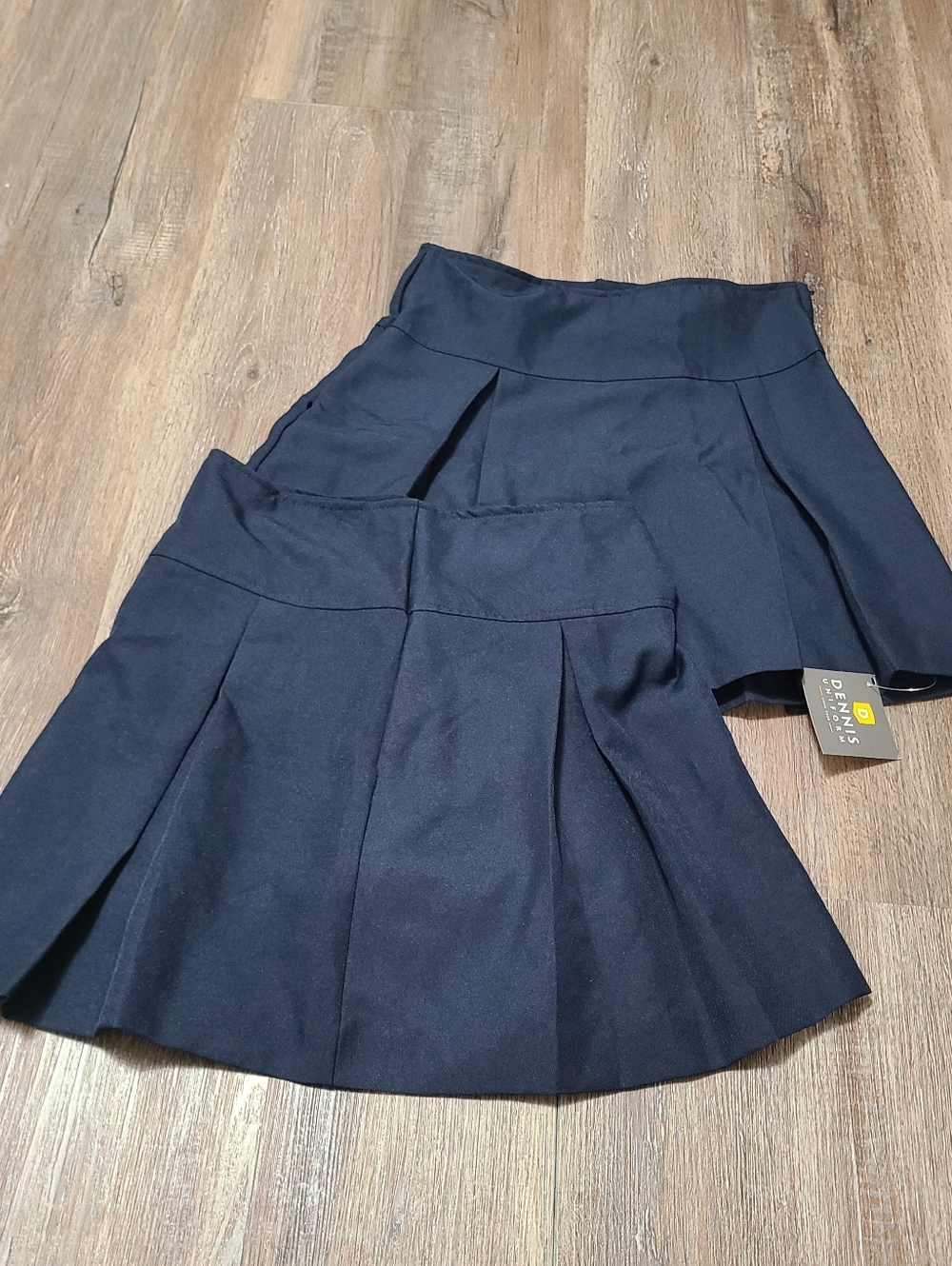 Dennis Uniform Girls G14 Pleated Skirt Skort Navy Blue Style 035170- Lot Of 2